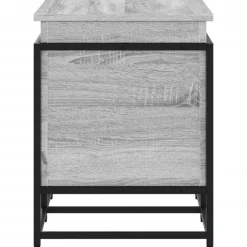 VIDAXL - Boîte de rangement avec couvercle sonoma gris bois d'ingénierie