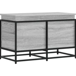 VIDAXL - Boîte de rangement avec couvercle sonoma gris bois d'ingénierie