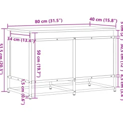 VIDAXL - Boîte de rangement avec couvercle noir bois d ingénierie