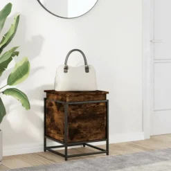 VIDAXL - Boîte de rangement avec couvercle chêne fumé bois d ingénierie