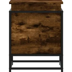 VIDAXL - Boîte de rangement avec couvercle chêne fumé bois d ingénierie