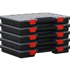 VIDAXL - Boîtes d'assortiment 5 pcs 40x30x5 cm polypropylène