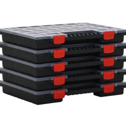 VIDAXL - Boîtes d'assortiment 5 pcs 40x30x5 cm polypropylène