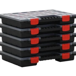 VIDAXL - Boîtes d'assortiment 5 pcs 34,5x25x5 cm polypropylène