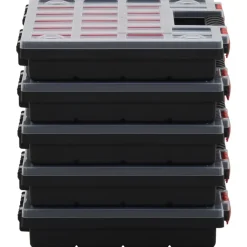 VIDAXL - Boîtes d'assortiment 5 pcs 34,5x25x5 cm polypropylène