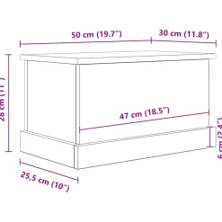 VIDAXL - Boîtes de rangement chêne artisanal 30x50x28 cm bois ingénierie
