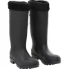 VIDAXL - Bottes de pluie avec chaussettes amovibles noir taille 40 pvc