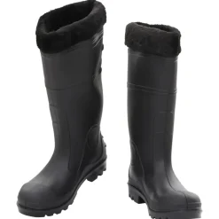 VIDAXL - Bottes de pluie avec chaussettes amovibles noir taille 40 pvc