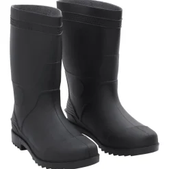 VIDAXL - Bottes de pluie noir taille 43 pvc