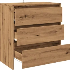 VIDAXL - Buffet chêne artisanal 70x41x75 cm bois d'ingénierie