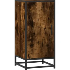 VIDAXL - Buffet chêne fumé 35,5x35x76 cm bois d'ingénierie et métal