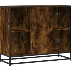 VIDAXL - Buffet chêne fumé 92x35x76 cm bois d'ingénierie