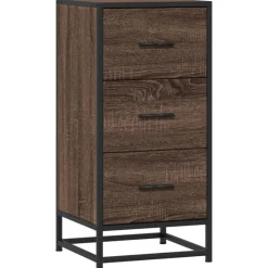 VIDAXL - Buffet chêne marron 35,5x35x76 cm bois d'ingénierie et métal
