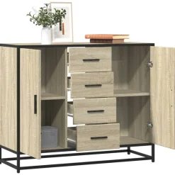 VIDAXL - Buffet chêne sonoma 92x35x76 cm bois d'ingénierie