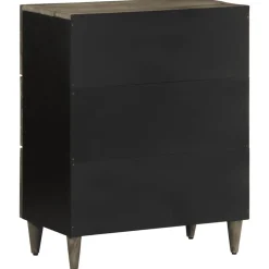 VIDAXL - Buffet gris clair 60x33,5x75 cm bois de manguier massif