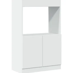 VIDAXL - Buffet haut blanc 63x33x100 cm bois d'ingénierie
