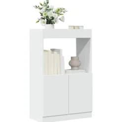 VIDAXL - Buffet haut blanc 63x33x100 cm bois d'ingénierie