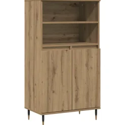 VIDAXL - Buffet haut chêne artisanal 60x36x110 cm bois d'ingénierie