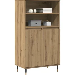 VIDAXL - Buffet haut chêne artisanal 60x36x110 cm bois d'ingénierie