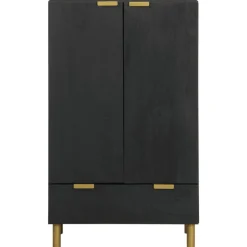 VIDAXL - Buffet noir 60x33x100 cm bois d'ingénierie