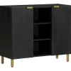 VIDAXL - Buffet noir 90x33x75 cm bois d'ingénierie