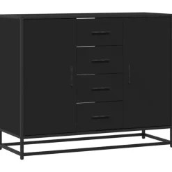 VIDAXL - Buffet noir 92x35x76 cm bois d’ingénierie