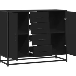VIDAXL - Buffet noir 92x35x76 cm bois d’ingénierie