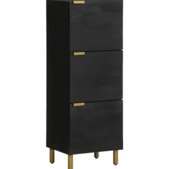 VIDAXL - Buffet noir 40x33x110 cm bois d'ingénierie