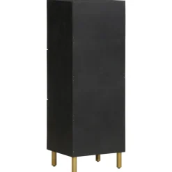 VIDAXL - Buffet noir 40x33x110 cm bois d'ingénierie