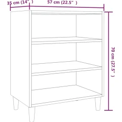 VIDAXL - Buffet sonoma gris 57x35x70 cm bois d'ingénierie