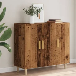 VIDAXL - Buffet vieux bois 90x34x80 cm bois d'ingénierie