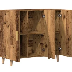 VIDAXL - Buffet vieux bois 90x34x80 cm bois d'ingénierie