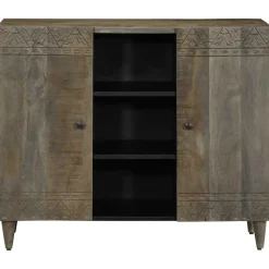 VIDAXL - Buffet 90x33x75 cm bois massif de manguier