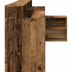 VIDAXL - Bureau avec lumières led vieux bois bois d'ingénierie