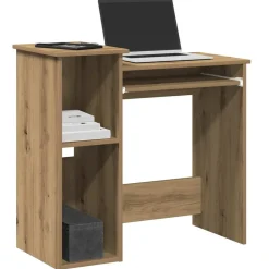 VIDAXL - Bureau avec étagères chêne artisanal bois d'ingénierie