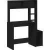 VIDAXL - Bureau avec étagères noir 100x45x140 cm bois d'ingénierie