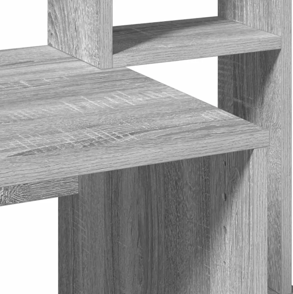 VIDAXL - Bureau avec étagères sonoma gris 100x45x140cm bois d'ingénierie