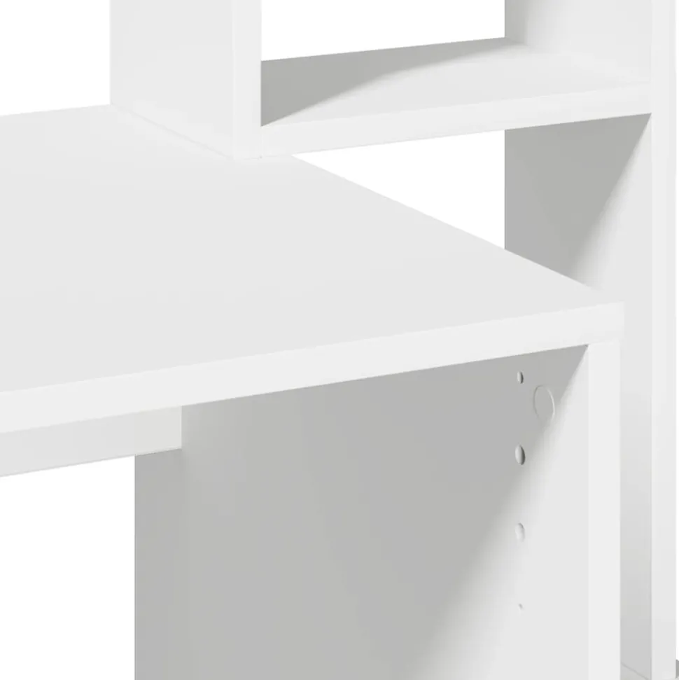 VIDAXL - Bureau avec étagères blanc 100x45x140 cm bois d'ingénierie
