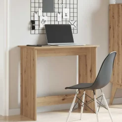 VIDAXL - Bureau chêne artisanal 80x40x75 cm bois d'ingénierie