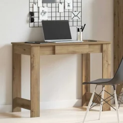 VIDAXL - Bureau chêne artisanal 100x45x75 cm bois d'ingénierie