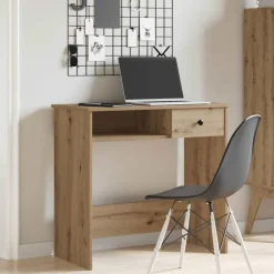 VIDAXL - Bureau chêne artisanal 80x40x75 cm bois d'ingénierie