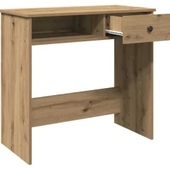 VIDAXL - Bureau chêne artisanal 80x40x75 cm bois d'ingénierie