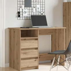 VIDAXL - Bureau chêne artisanal 102x50x75 cm bois d'ingénierie
