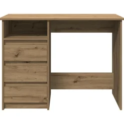 VIDAXL - Bureau chêne artisanal 102x50x75 cm bois d'ingénierie