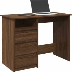 VIDAXL - Bureau chêne marron 102x50x75 cm bois d'ingénierie