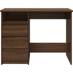 VIDAXL - Bureau chêne marron 102x50x75 cm bois d'ingénierie