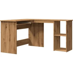 VIDAXL - Bureau d'angle chêne artisanal 120x140x75 cm bois d'ingénierie