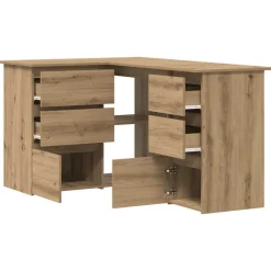 VIDAXL - Bureau d'angle chêne artisanal 145x100x76 cm bois d'ingénierie