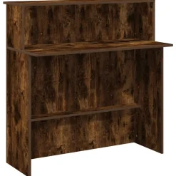 VIDAXL - Bureau de réception chêne brun 100x50x103,5cm bois d'ingénierie