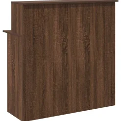 VIDAXL - Bureau de réception chêne brun 100x50x103,5cm bois d'ingénierie